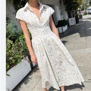 NWT Lisa Says Gah Joan Shirt Dress in A Day at the Museum Print - Size medium